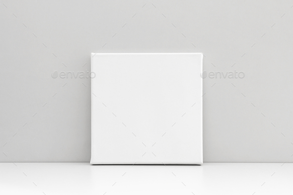 Blank square canvas on neutral gray background